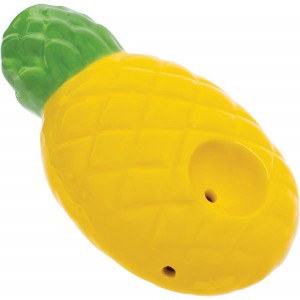 3.5" Pineapple Ceramic Pipe - Wacky Bowlz [CP109]